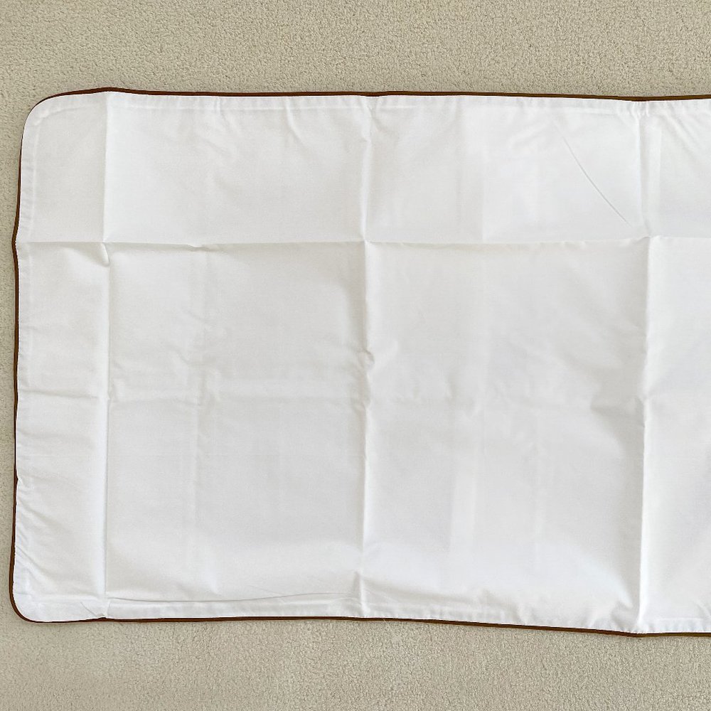 RH Restoration Hardware ITALIAN 1x Brown Border King Sham 20x34" 100% Cotton NEW